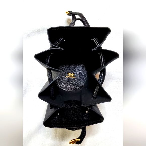 Rare Hermes Vintage Chevre de Coromandel Vespa Pouch Noir Black - Picture 4 of 12